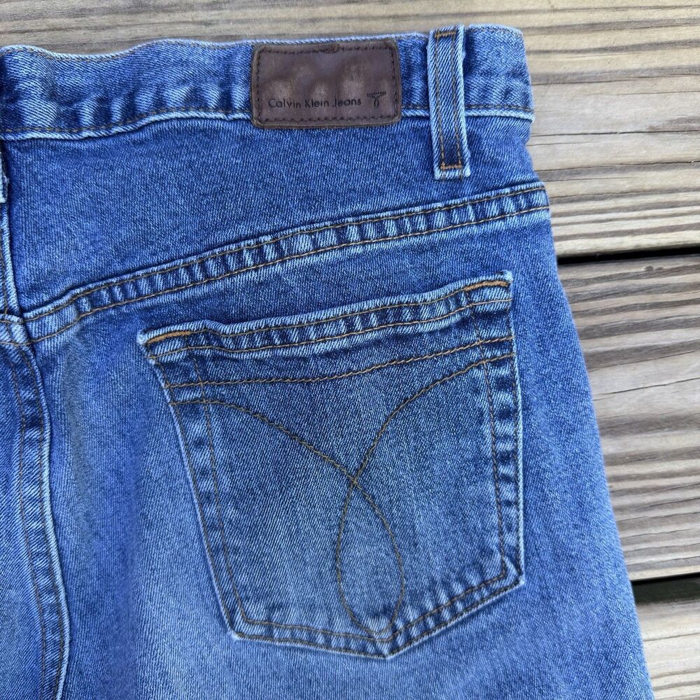 Vintage Calvin Klein Jeans Women's Size 10 Blue Denim Low Rise Bootcut - Picture 7 of 8